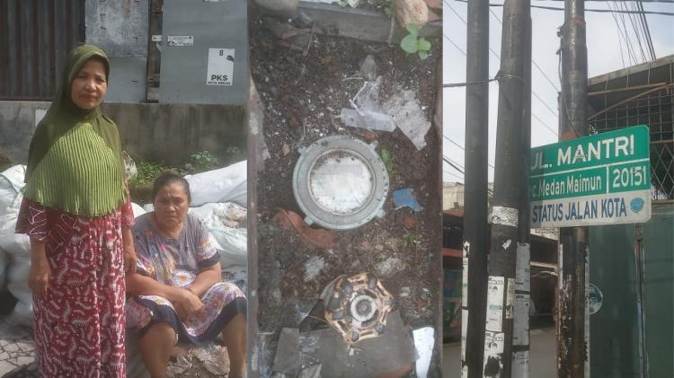 Emak - Emak Jalan Mantri Medan Maimun Kesal, Air PDAM Tirtanadi Satu Minggu Lebih Mati Total