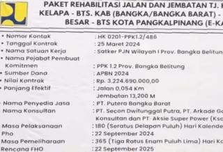 Profesionalitas PPK Satker BPJN Babel Diragukan: Ambruknya Jembatan Pal 3 Bangka Barat