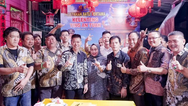 Peletakan Batu Pertama Pembangunan Kelenteng Yin Ang Tuah Bagansiapiapi 