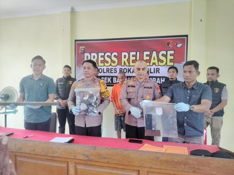 Polsek Bagan Sinembah Gelar Konferensi Pers, Terkait Pembunuhan Pria di Sumur Tua