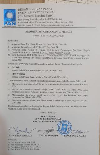 Tunggu Hasil Survey, Eka Buana Putra; Terkejut dengan Beredarnya Rekomendasi PAN Terkait Pasangan Paisal-Sugiyarto