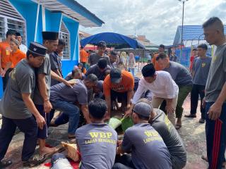 Perayaan Idul Adha 1445 H, Lapas Bengkalis Sembelih 9 Sapi dan 4 Kambing