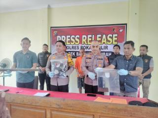 Polsek Bagan Sinembah Gelar Konferensi Pers, Terkait Pembunuhan Pria di Sumur Tua