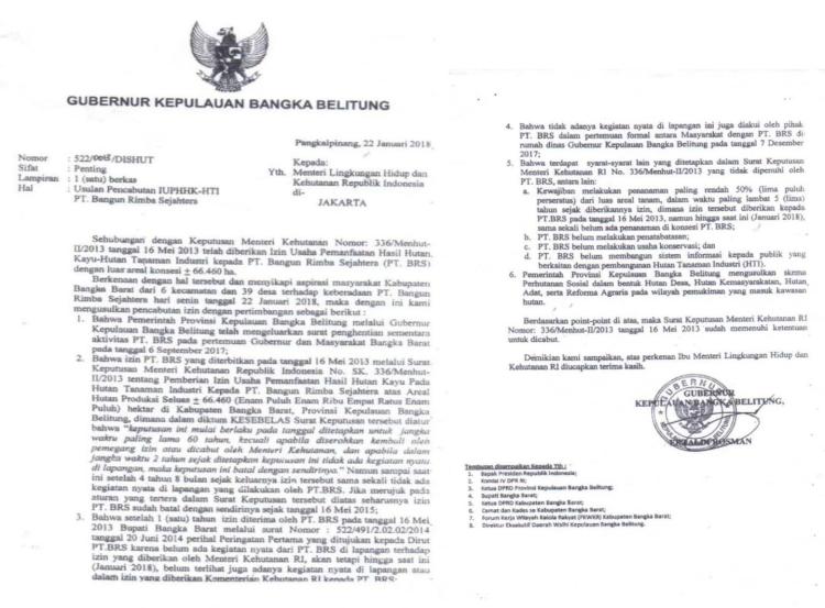 Erzaldi: Surat Pencabutan Izin HTI PT BRS Sudah Dikirim, Jangan Percaya Hoaks