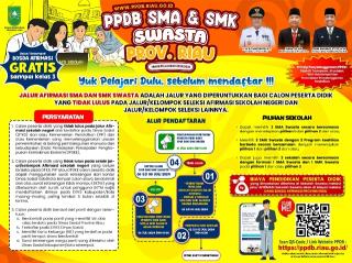 Siap-siap di PPDB Jalur  Bosda Afirmasi, Pemprov Riau Siapkan Beasiswa Sampai Tamat di SMA dan SMK Swasta