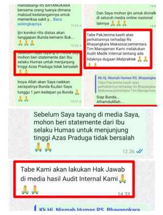 Humas RS Bhayangkara Makassar Memberikan Statemente Aneh Saat Dikonfirmasi Wartawan