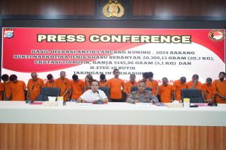Selama 22 Hari Operasi Antik Digelar, Reserse Narkoba Polda Riau Amankan 485 Tersangka