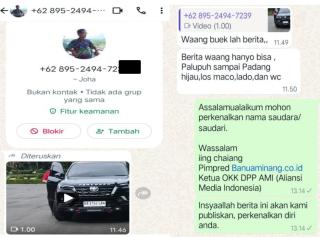 Siapakah Orang yang Sering Mengirimi Pesan Kepada Banuaminang.co.id Dengan Nomor yang Berbeda?