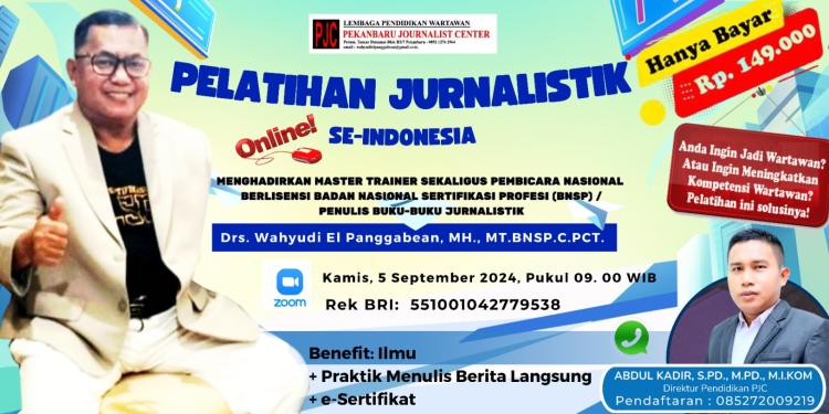 Digelar Secara Online, PJC Buka Pendaftaran Pelatihan Jurnalistik Bersertifikat