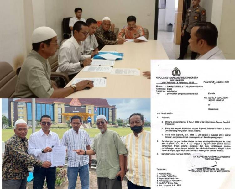 Dilimpahkan Ke Polres Kampar, Anggota KUD Pancuran Gading Pertanyakan Kinerja Polres Kampar