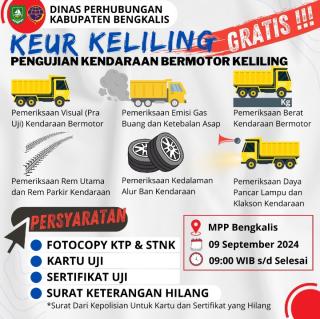 Pra Uji Kendaraan Bermotor, Yuk Dishub Bengkalis Lakukan Keur Gratis 