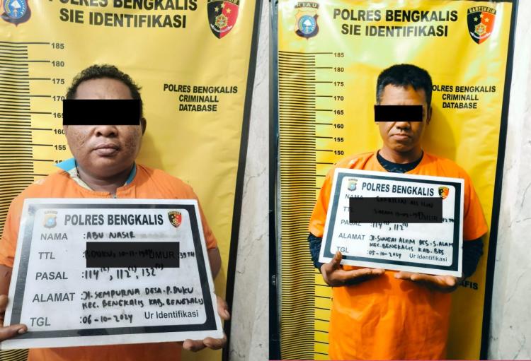 Satnarkoba Polres Bengkalis Ringkus Pengedar Sabu di Dua Lokasi yang Berbeda
