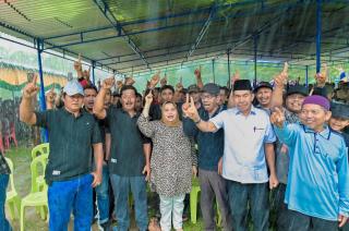 Meskipun Hujan Lebat, Masyarakat Antusias Hadiri Kampanye Dialogis Calon Bupati Bengkalis Nomor Urut 1
