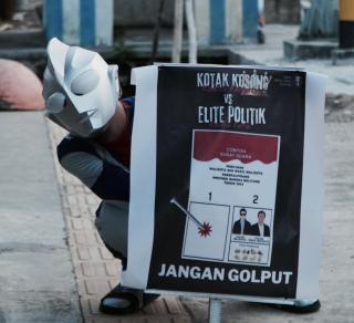Sosialisasi Kotak Kosong Bersama Superhero: Pemuda Pangkalpinang Tampilkan Aksi Kreatif