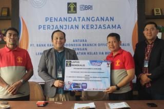 Jaga Integritas Transaksi, Lapas dan BRI Cabang Bengkalis Teken Perjanjian Kerjasama e-Money