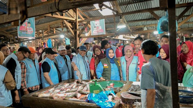 Pedagang Pasar Siap Dukung Kasmarni dan Bagus Santoso Satu Kali Lagi