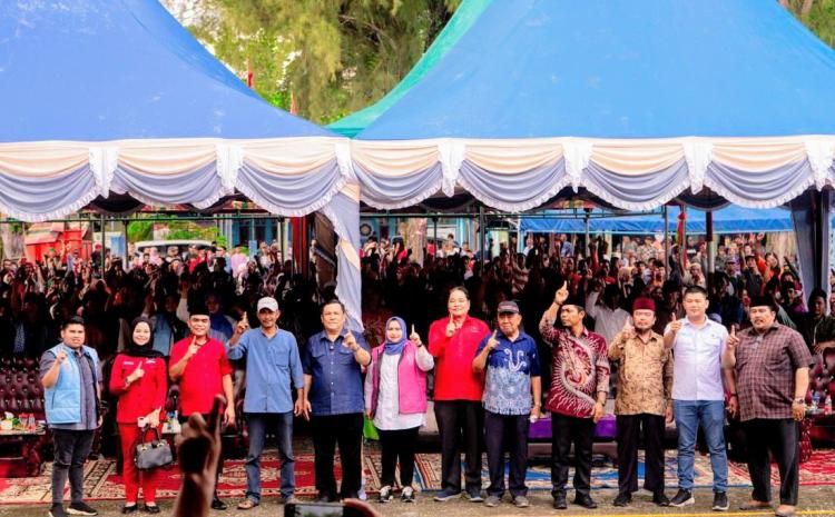 Ribuan Masyarakat Rupat Dukung Paslon Nomor 1 untuk Pilkada Kabupaten Bengkalis dan Provinsi Riau