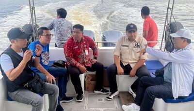Tim Stafsus Kemenko Infrastruktur Tinjau Pembangunan Jembatan Penghubung Pulau Bengkalis dengan Daratan Sumatera 