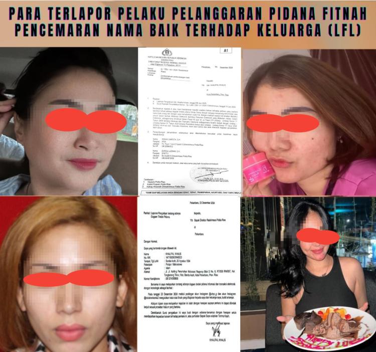 Diduga Fitnah Satu Keluarga di Medsos, Empat Wanita Penghibur Diburu Polisi dan Organisasi Independen Pekanbaru