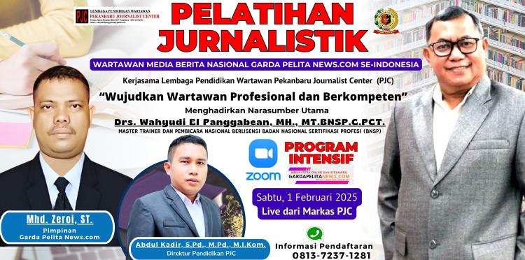 Kerjasama dengan PJC: Puluhan Wartawan Garda Pelita News.com Ikuti Pelatihan Jurnalistik