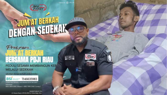 Rangkaian Program Jumat Berkah, PDJI Riau Santuni Member  Akibat Penyakit Getah Bening