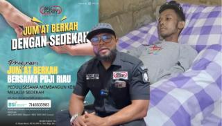 Rangkaian Program Jumat Berkah, PDJI Riau Santuni Member  Akibat Penyakit Getah Bening