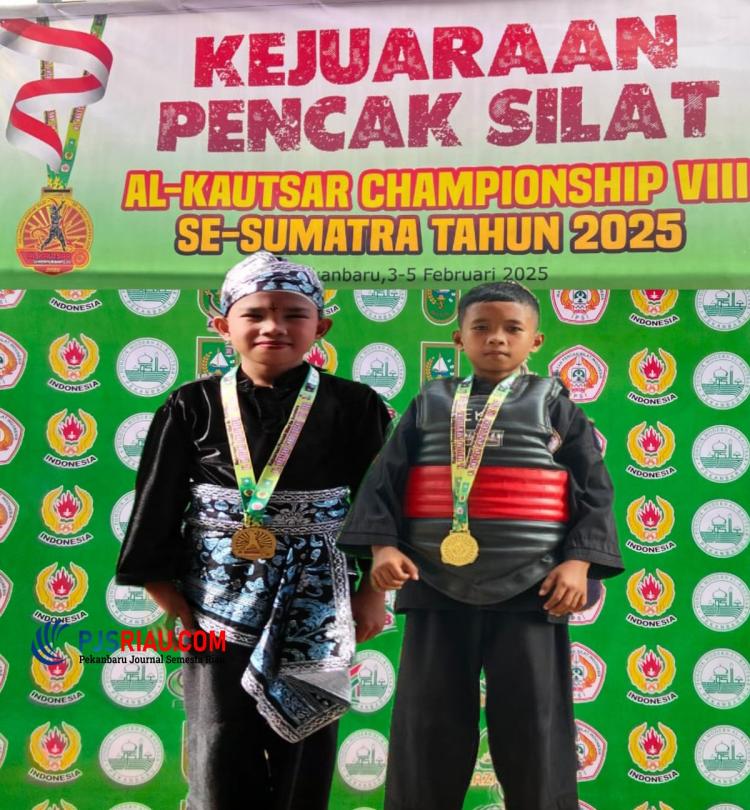 Kejuaraan Pencak Silat Champions ke-8 se-Sumatera di Ponpes Al-Kautsar, SDN 23 Bengkalis Raih 2 Medali Emas