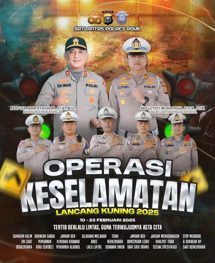 Apel Gelar Pasukan Ops LK 2025, Wakapolres Rohil Pimpin Apel Pasukan Ops LK 2025