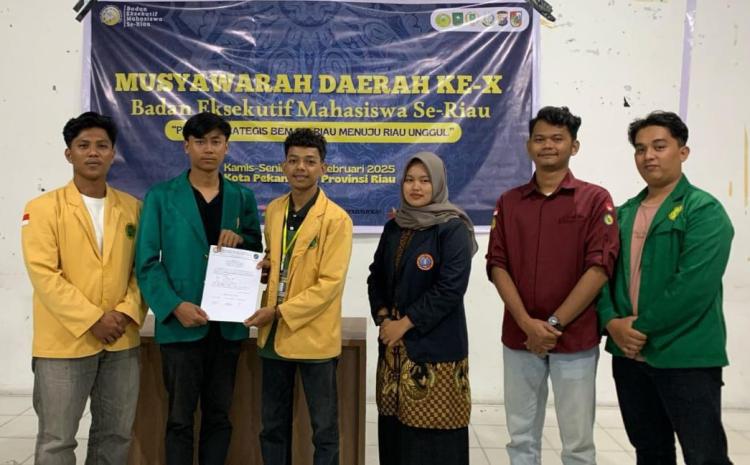 Berdasarkan Kesepakatan Musda ke-X, Teguh Wardana Resmi Pimpin BEM Seluruh Riau Periode 2025-2026