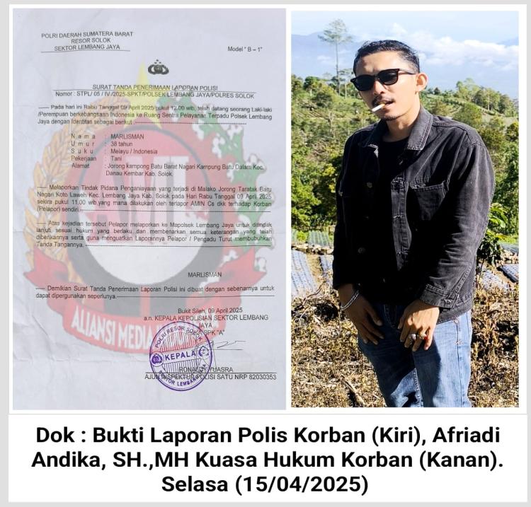 Afriadi Andika, SH, MH Tuding, LP Korban di Polsek Lembang Jaya Diduga Tidak sesuai dengan Peristiwa 