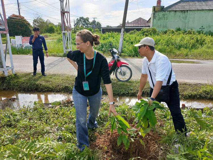 Dokter Ipong Tanam Pohon Bareng Bule Eropa di Pangkalpinang, Sambut Hari Bumi dengan Aksi Nyata