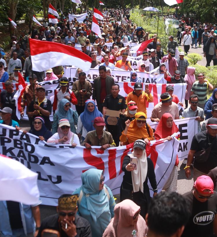 Masyarakat Siak Gelar Aksi Tolak PSU Jilid Dua, Desak Pelantikan Bupati Terpilih
