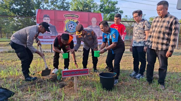 Semarak Liga CUP I Bhabinkamtibmas: Menanam 1000 Pohon, Menumbuhkan Harapan