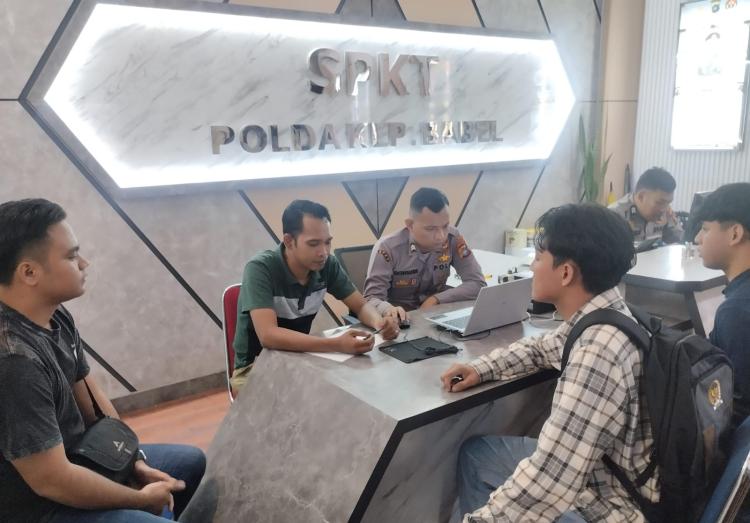 Mahasiswa UBB Resmi Laporkan Dugaan Ijazah Palsu Hellyana ke Polda Babel