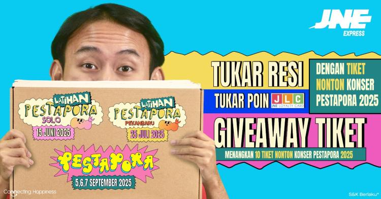 Eksklusif Tukar Poin JLC dengan Dua Tiket Konser, JNE Express Jadi Mitra Logistik Pestapora 2025