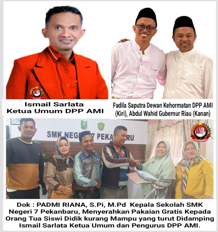 Penuhi Hak Siswi Didik Tak Mampu, DPP AMI Ucapkan Terimakasih Gubernur Riau dan Fadila Saputra