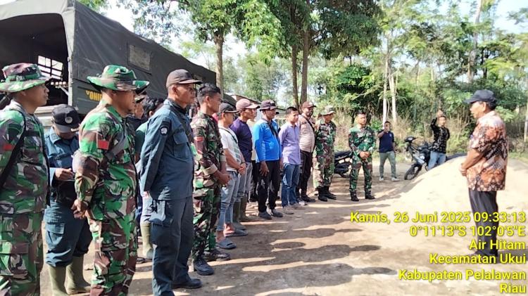 Kades Air Hitam Didampingi Satgas PKH Tebas Pohon Sawit Dibawah Umur 5 Tahun Di Kawasan TNTN
