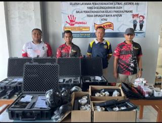 Jaga Ketertiban dan Keamanan, Lapas Narkotika Pangkalpinang Lakukan Pemeriksaan Rutin Senjata Api