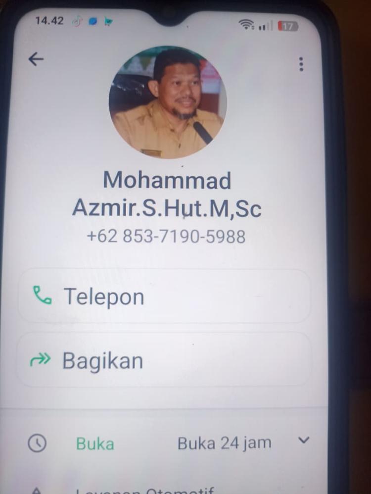 Nama Kadis Perkebunan Bengkalis Dicatut untuk Menipu