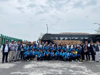 Dilepas KONI, Tim Persemai Kota Dumai Menuju Putaran Nasional Soeratin U-13 di Yogyakarta