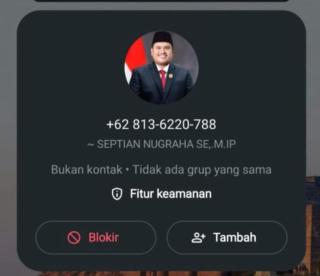 Penipu Catut Nama Ketua DPRD Bengkalis, Septian Nugraha: Itu Bukan Saya, dan Dipastikan Hoax