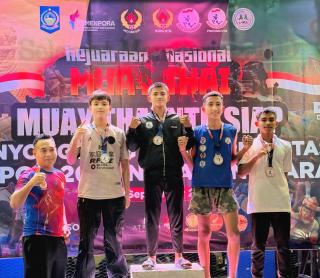 Sumbang 2 Emas dan 1 Perunggu, Muaythai Riau Noreh Prestasi di Kancah Nasional