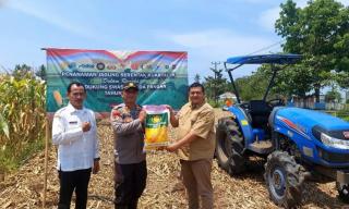 Program Swasembada Pangan Nasional, Kapolsek Carita Terima Benih Jagung Hibrida PS-08 di Pandeglang