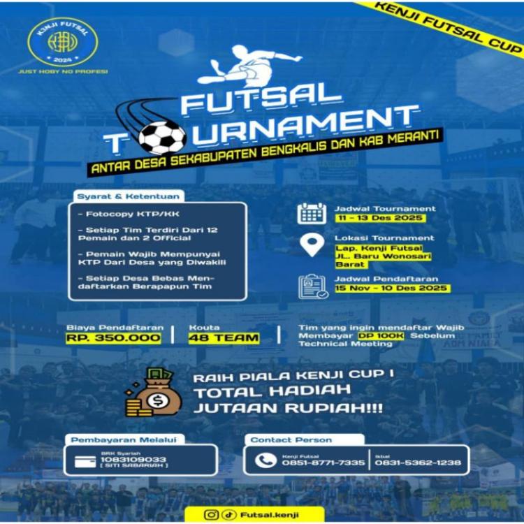 Kenji Futsal Cup I: Adu Strategi dan Skill Antar-Desa Bengkalis-Meranti