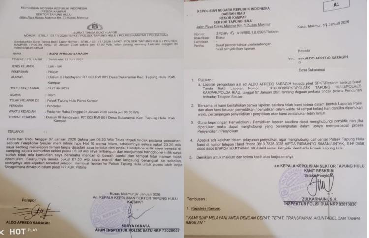 Jejak Pencuri Mulai Terkuak: Polisi Olah TKP Kasus Android Anak Pimpinan SWI di Tapung Hulu