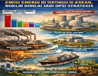 Emisi Tinggi, Target Ambisius: Nuklir Jadi Opsi dalam Peta Energi Indonesia