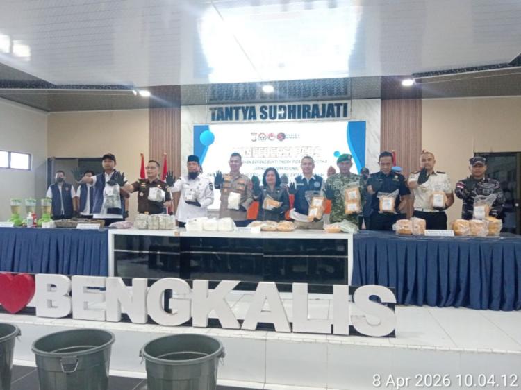 Polres Bengkalis Perangi Narkoba: 48 Kg Sabu, Ribuan Pil Ekstasi dan Etomidate Dimusnahkan