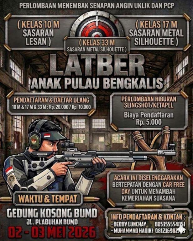 Semarak Awal Mei, “Latber Anak Pulau Bengkalis” Hadirkan Lomba Menembak Berbalut Nuansa CFD