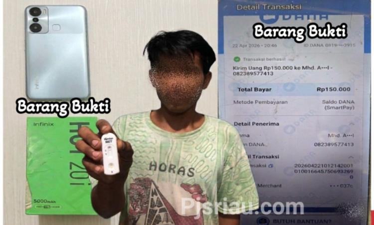 Aniaya dan Peras Anak Bawah Umur, Pelaku di Rupat Utara Positif Sabu