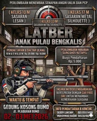 Semarak Awal Mei, “Latber Anak Pulau Bengkalis” Hadirkan Lomba Menembak Berbalut Nuansa CFD